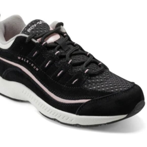 Easy Spirit/Romy Walking Shoe/Black/Peach Mesh/Size 7M - Picture 1 of 9